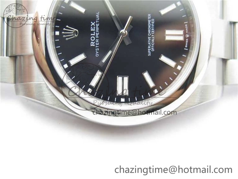 Oyster Perpetual 41mm 124300 EWF Best Edition Black Dial on SS Bracelet A3230
