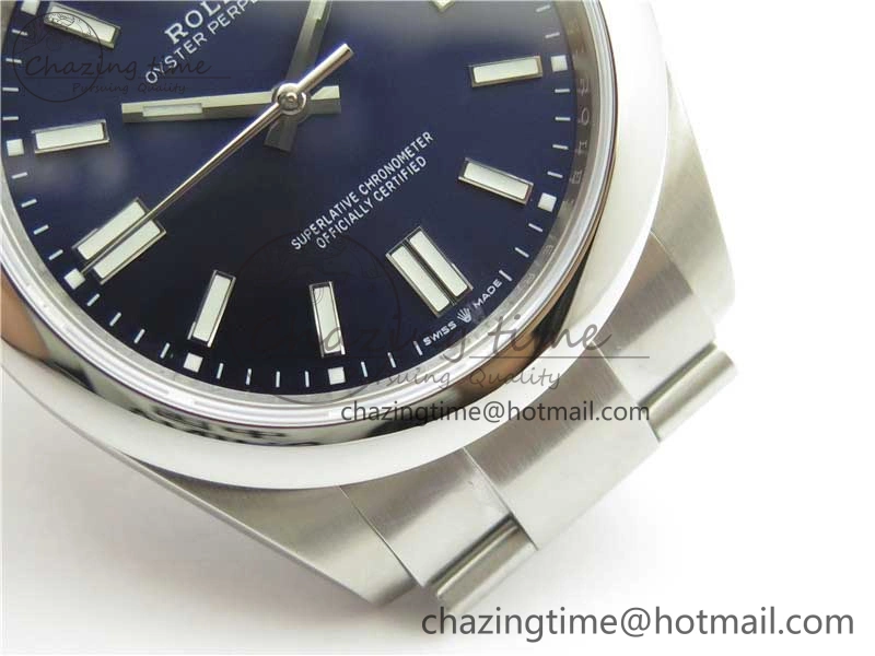 Oyster Perpetual 41mm 124300 EWF Best Edition Deep Blue Dial on SS Bracelet A3230
