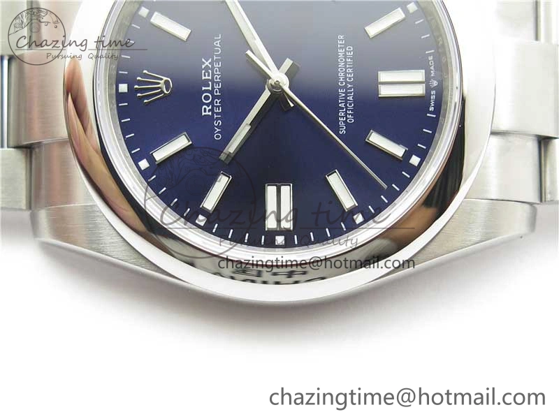 Oyster Perpetual 41mm 124300 EWF Best Edition Deep Blue Dial on SS Bracelet A3230
