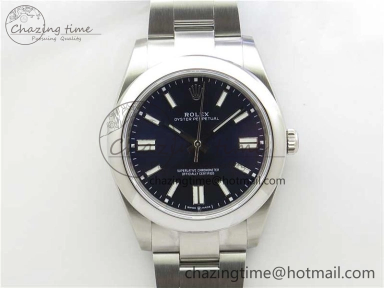 Oyster Perpetual 41mm 124300 EWF Best Edition Deep Blue Dial on SS Bracelet A3230