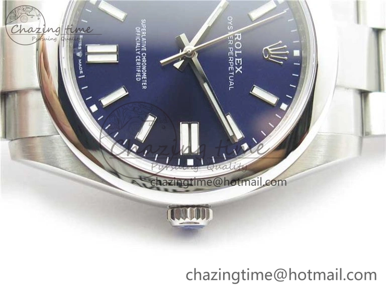 Oyster Perpetual 41mm 124300 EWF Best Edition Deep Blue Dial on SS Bracelet A3230