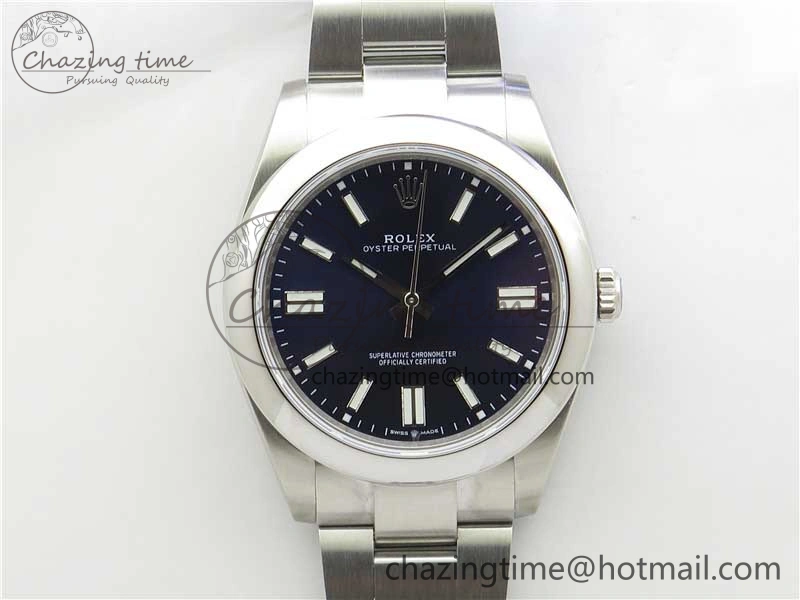Oyster Perpetual 41mm 124300 EWF Best Edition Deep Blue Dial on SS Bracelet A3230