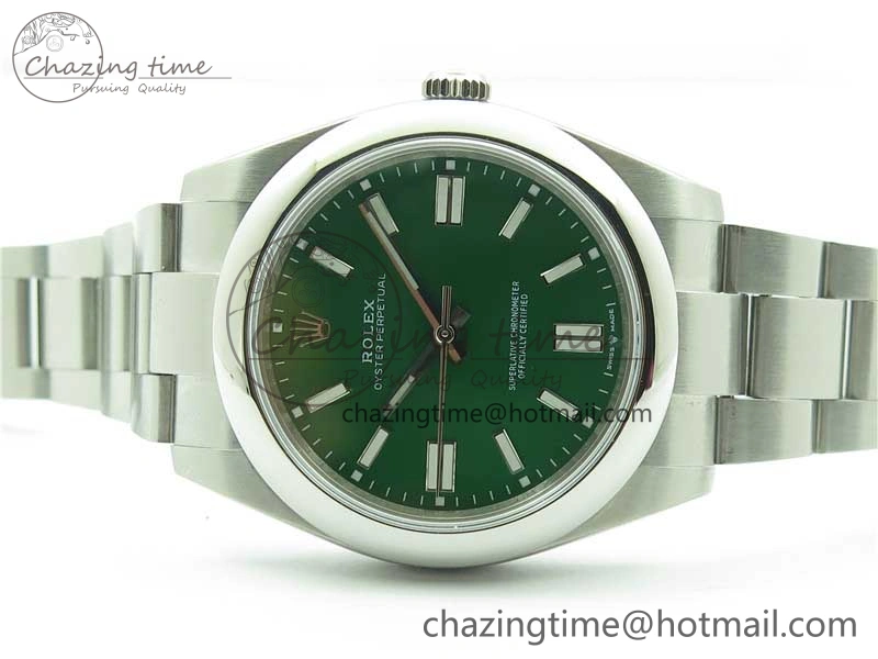 Oyster Perpetual 41mm 124300 EWF Best Edition Green Dial on SS Bracelet A3230