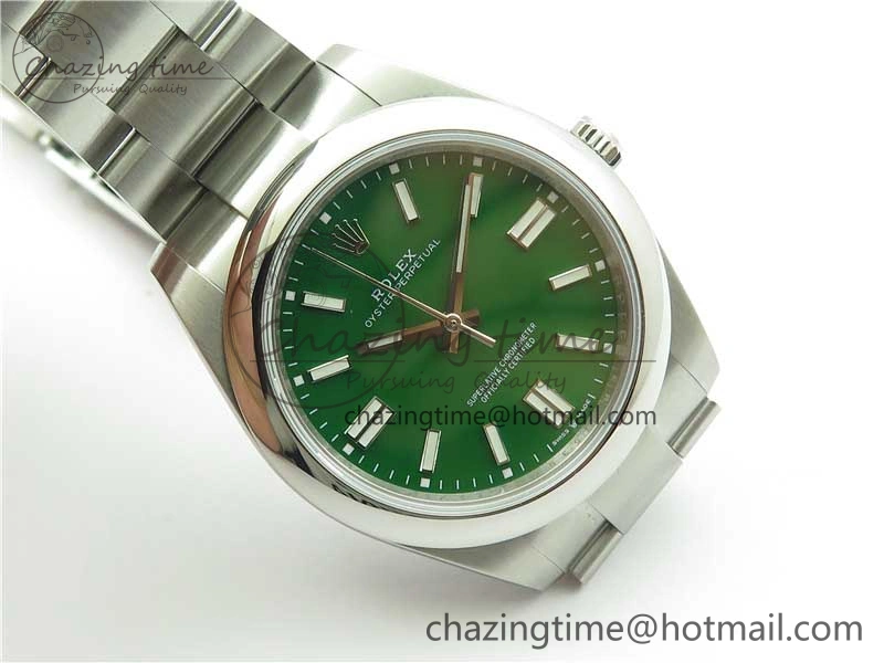 Oyster Perpetual 41mm 124300 EWF Best Edition Green Dial on SS Bracelet A3230