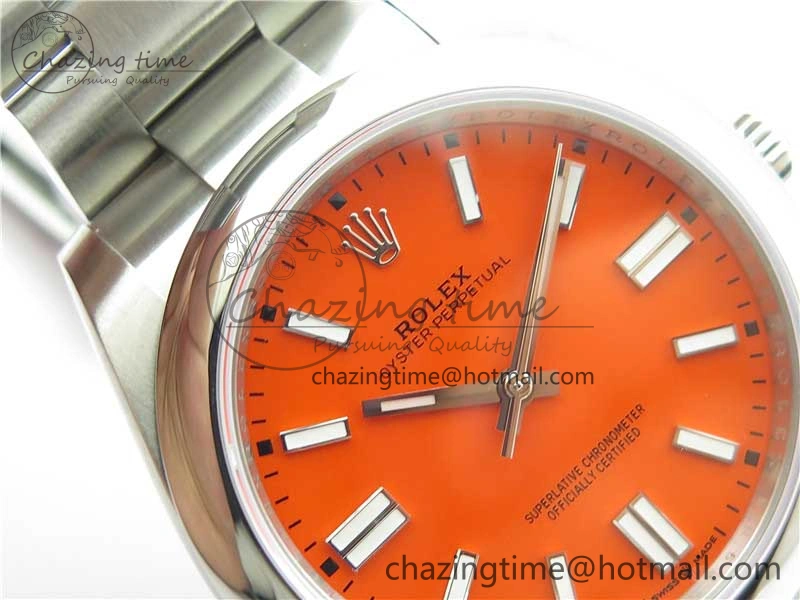 Oyster Perpetual 41mm 124300 EWF Best Edition Red Dial on SS Bracelet A3230