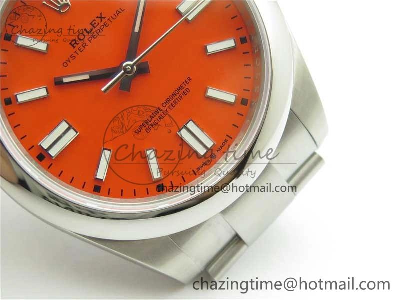 Oyster Perpetual 41mm 124300 EWF Best Edition Red Dial on SS Bracelet A3230