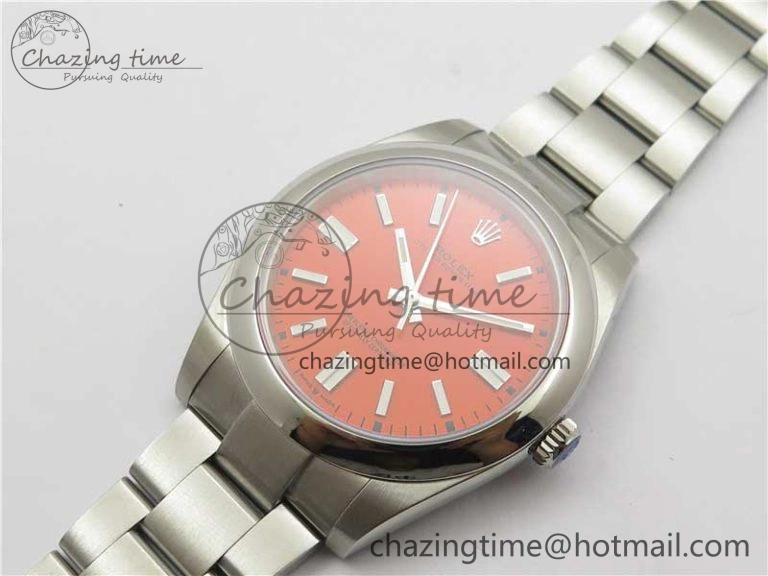 Oyster Perpetual 41mm 124300 EWF Best Edition Red Dial on SS Bracelet A3230