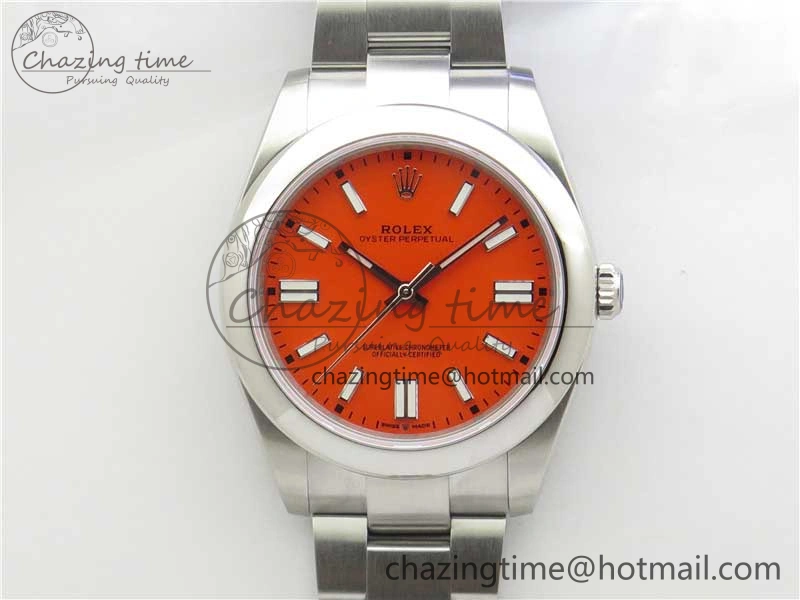Oyster Perpetual 41mm 124300 EWF Best Edition Red Dial on SS Bracelet A3230