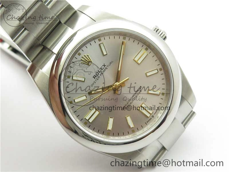 Oyster Perpetual 41mm 124300 EWF Best Edition Silver Dial on SS Bracelet A3230