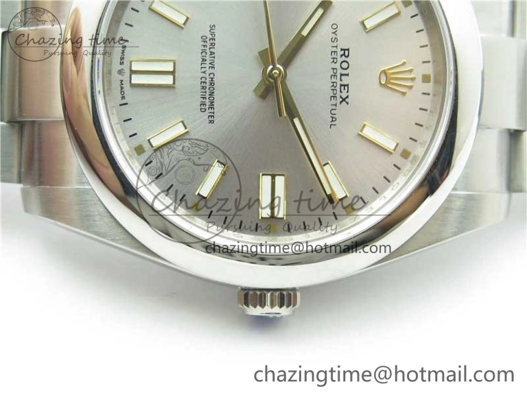 Oyster Perpetual 41mm 124300 EWF Best Edition Silver Dial on SS Bracelet A3230