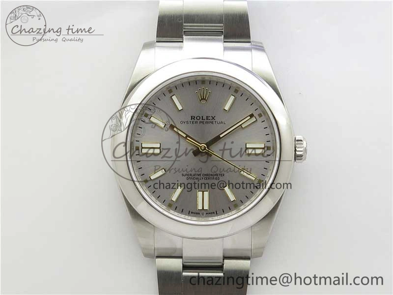 Oyster Perpetual 41mm 124300 EWF Best Edition Silver Dial on SS Bracelet A3230