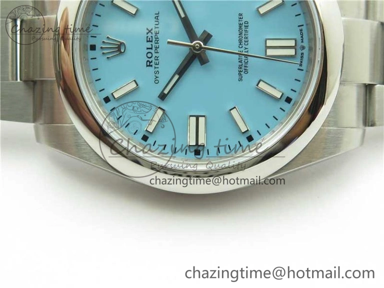 Oyster Perpetual 41mm 124300 EWF Best Edition Tiffany Blue Dial on SS Bracelet A3230