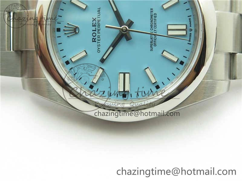 Oyster Perpetual 41mm 124300 EWF Best Edition Tiffany Blue Dial on SS Bracelet A3230