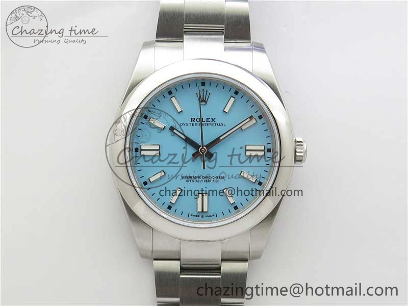 Oyster Perpetual 41mm 124300 EWF Best Edition Tiffany Blue Dial on SS Bracelet A3230