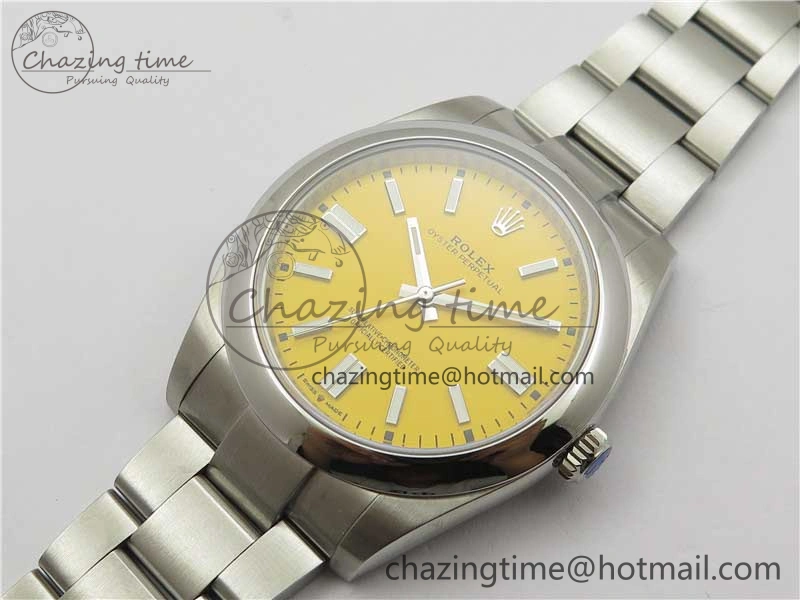 Oyster Perpetual 41mm 124300 EWF Best Edition Yellow Dial on SS Bracelet A3230
