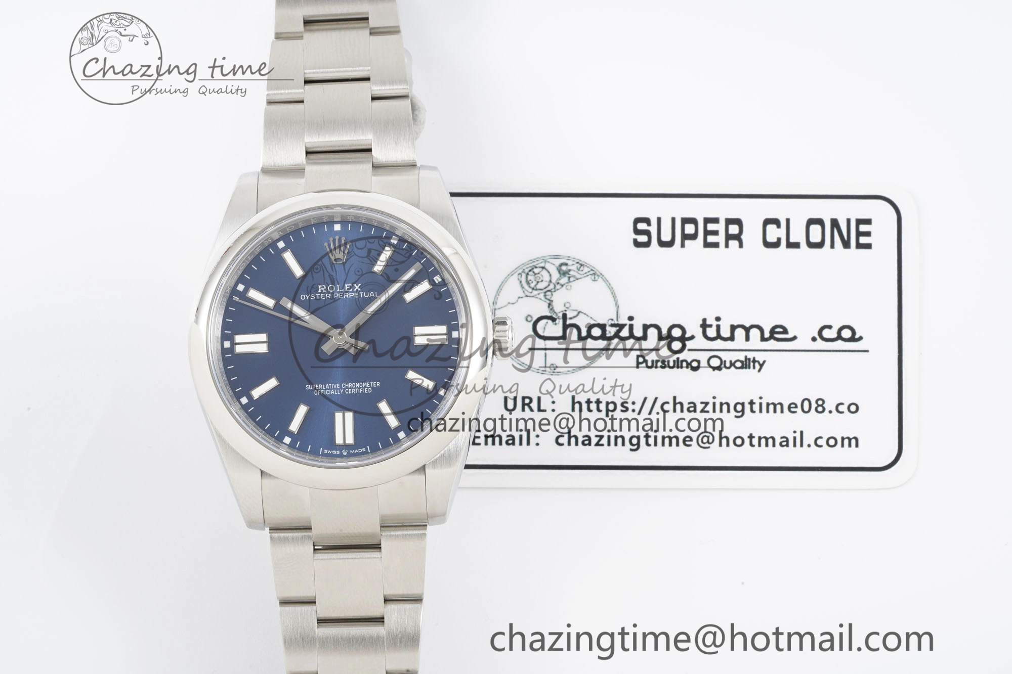 Oyster Perpetual 41mm 124300 KING 1:1 Best Edition 904L Steel Blue Dial on SS Bracelet VR3230