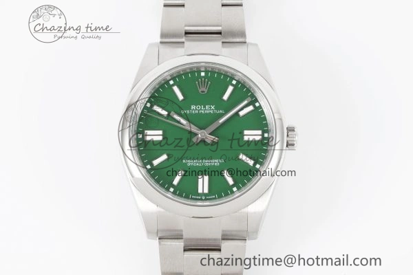 Oyster Perpetual 41mm 124300 KING 1:1 Best Edition 904L Steel Green Dial on SS Bracelet VR3230