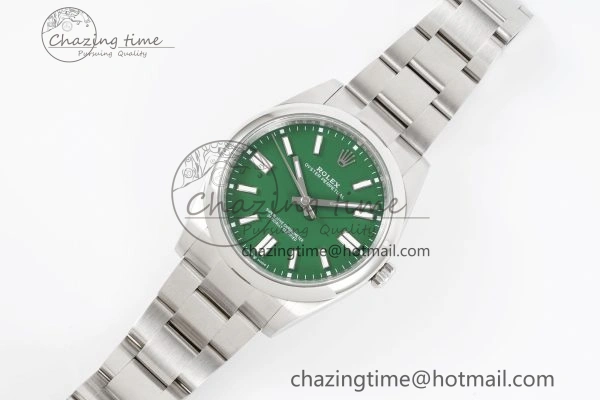 Oyster Perpetual 41mm 124300 KING 1:1 Best Edition 904L Steel Green Dial on SS Bracelet VR3230