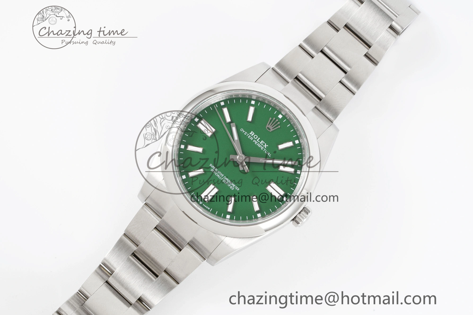 Oyster Perpetual 41mm 124300 KING 1:1 Best Edition 904L Steel Green Dial on SS Bracelet VR3230