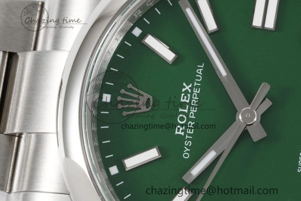 Oyster Perpetual 41mm 124300 KING 1:1 Best Edition 904L Steel Green Dial on SS Bracelet VR3230