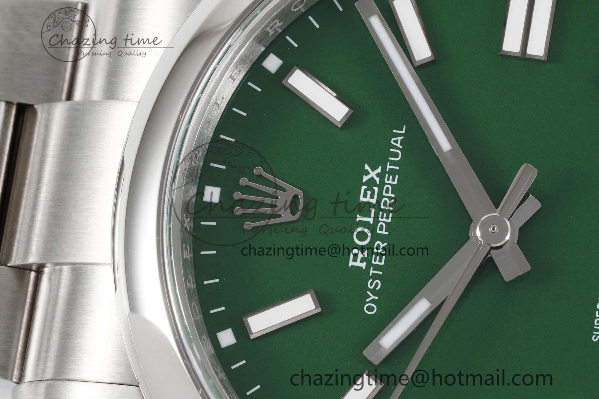 Oyster Perpetual 41mm 124300 KING 1:1 Best Edition 904L Steel Green Dial on SS Bracelet VR3230