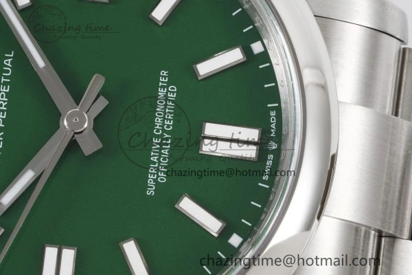 Oyster Perpetual 41mm 124300 KING 1:1 Best Edition 904L Steel Green Dial on SS Bracelet VR3230
