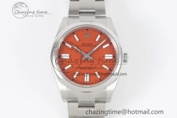 Oyster Perpetual 41mm 124300 KING 1:1 Best Edition 904L Steel Red Dial on SS Bracelet VR3230