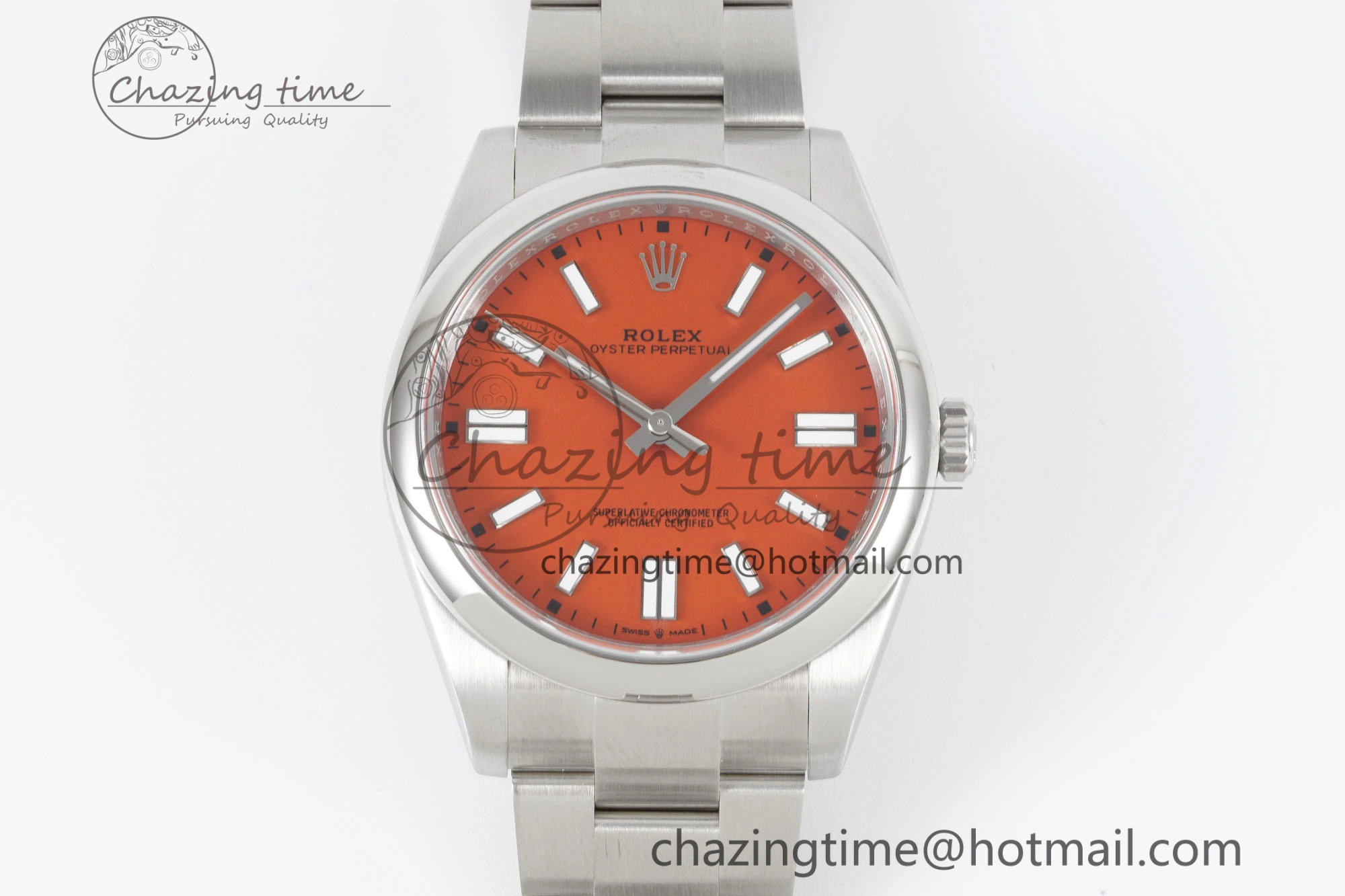 Oyster Perpetual 41mm 124300 KING 1:1 Best Edition 904L Steel Red Dial on SS Bracelet VR3230