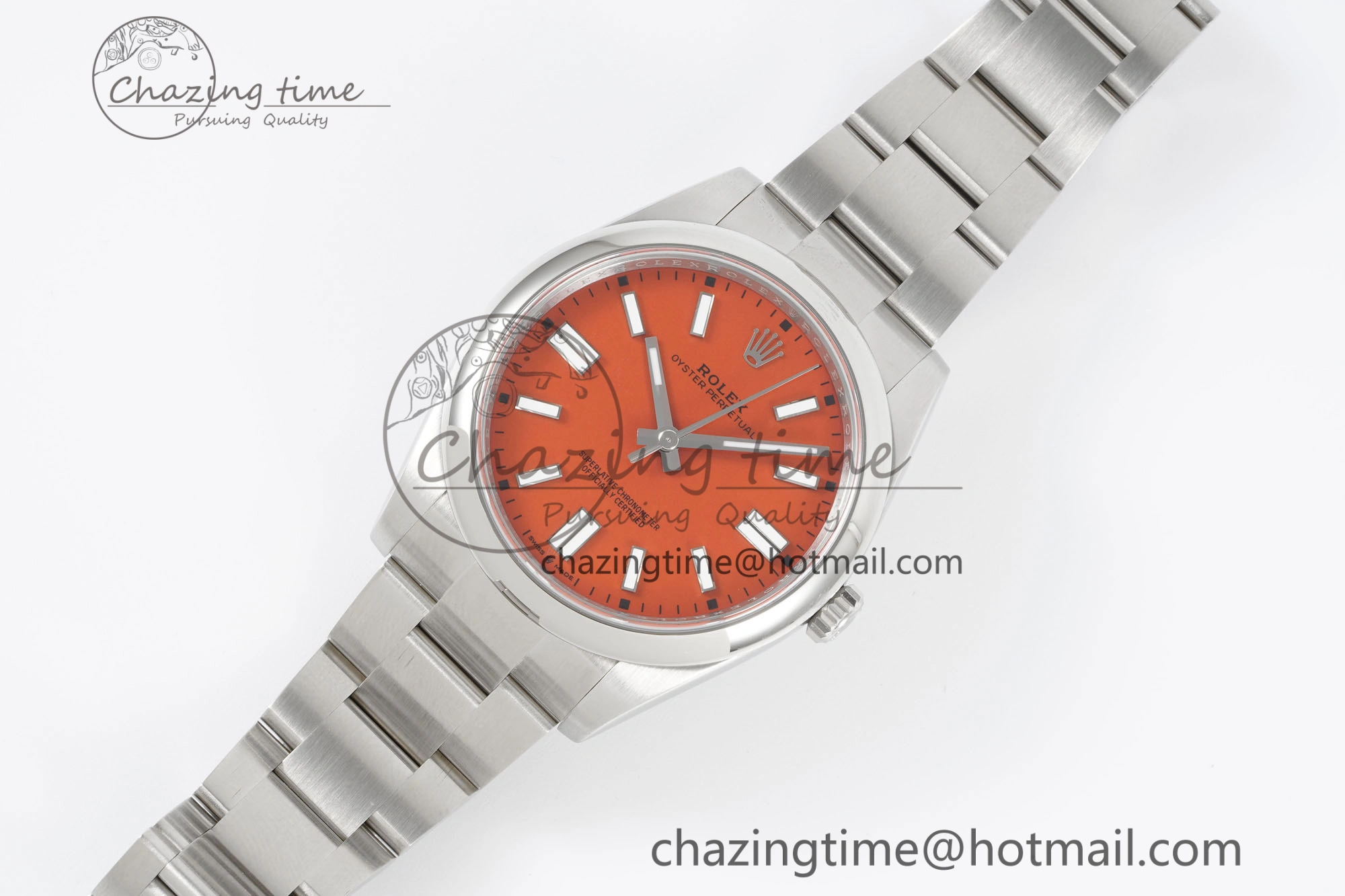Oyster Perpetual 41mm 124300 KING 1:1 Best Edition 904L Steel Red Dial on SS Bracelet VR3230