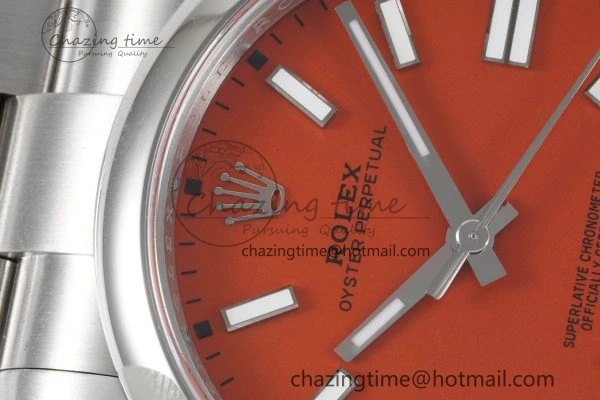 Oyster Perpetual 41mm 124300 KING 1:1 Best Edition 904L Steel Red Dial on SS Bracelet VR3230