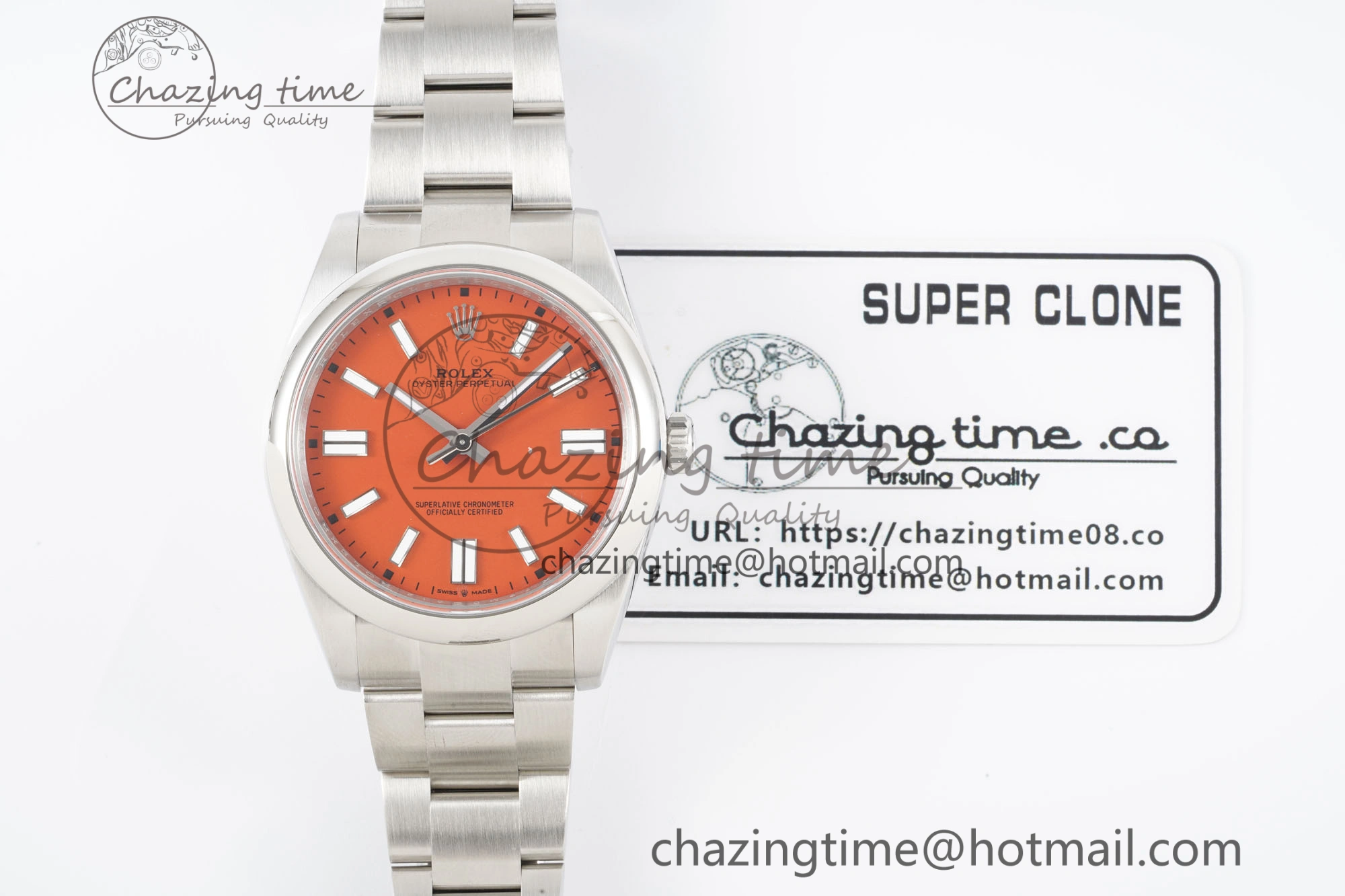 Oyster Perpetual 41mm 124300 KING 1:1 Best Edition 904L Steel Red Dial on SS Bracelet VR3230