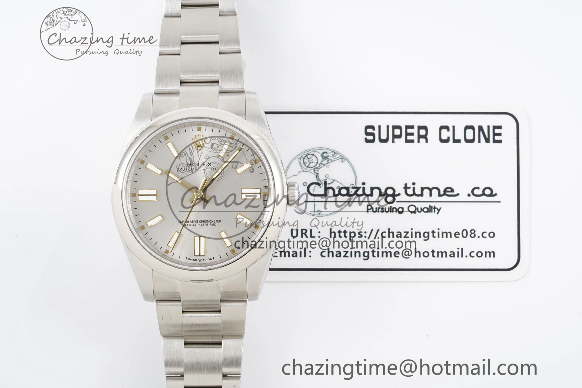 Oyster Perpetual 41mm 124300 KING 1:1 Best Edition 904L Steel Silver Dial on SS Bracelet VR3230