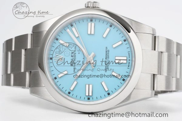 Oyster Perpetual 41mm 124300 KING 1:1 Best Edition 904L Steel Tiffany Blue Dial on SS Bracelet VR3230