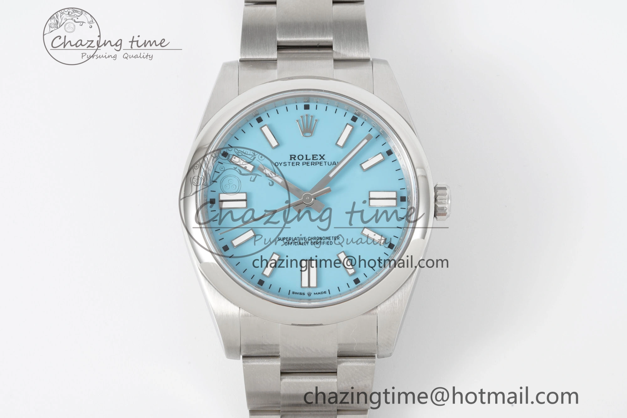 Oyster Perpetual 41mm 124300 KING 1:1 Best Edition 904L Steel Tiffany Blue Dial on SS Bracelet VR3230