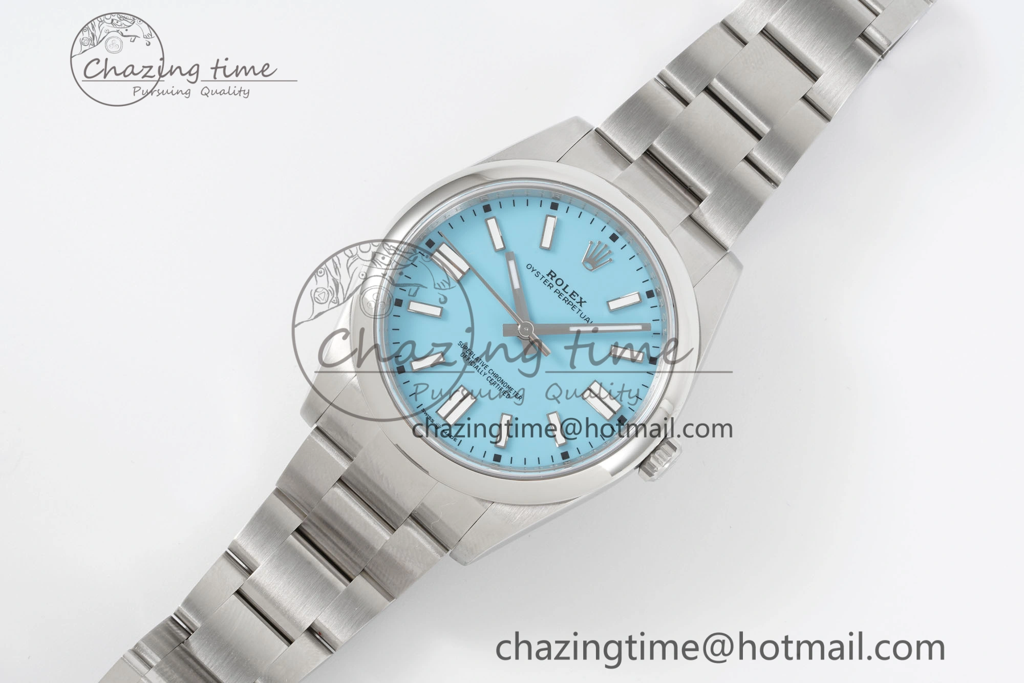 Oyster Perpetual 41mm 124300 KING 1:1 Best Edition 904L Steel Tiffany Blue Dial on SS Bracelet VR3230