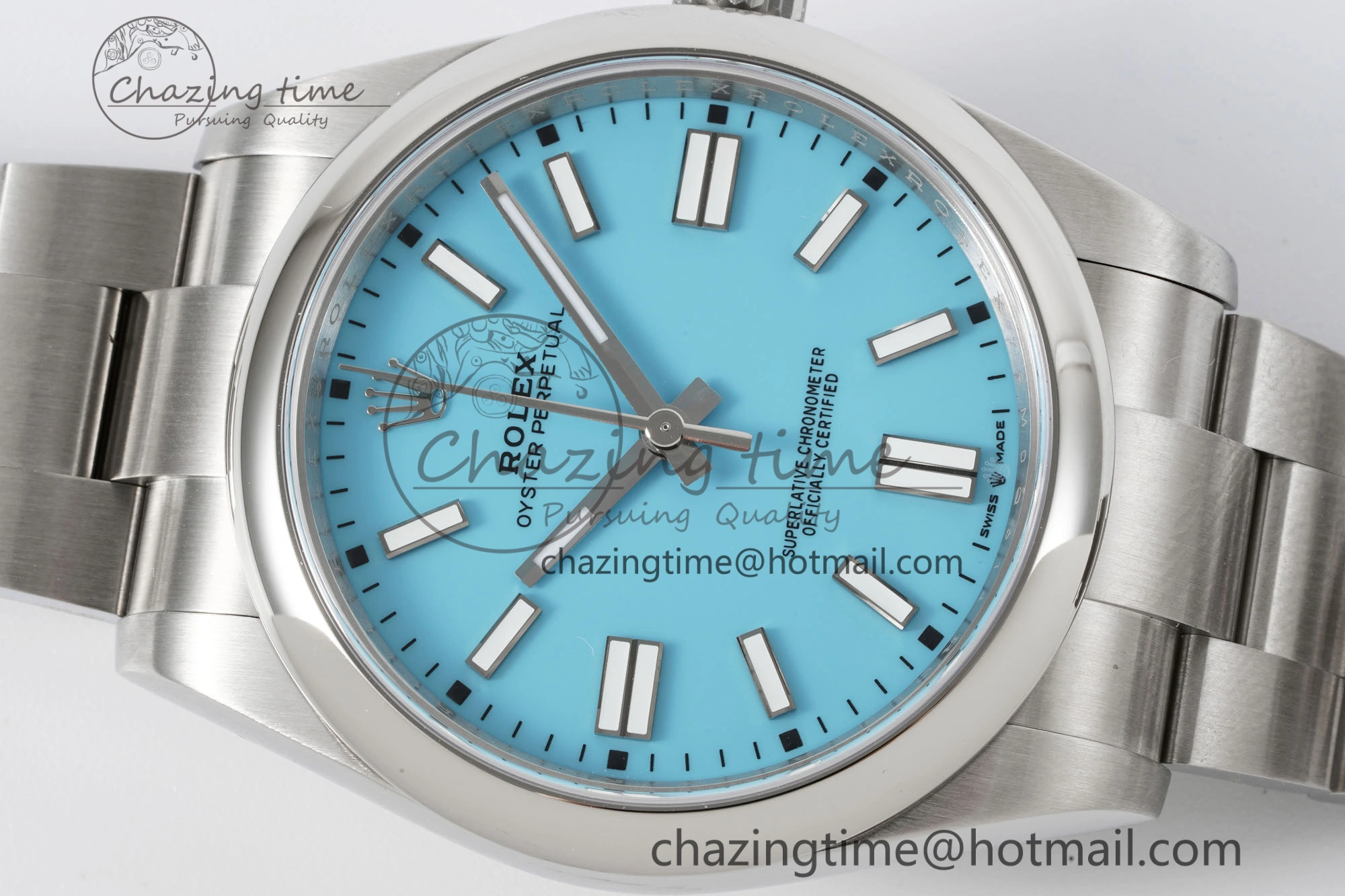 Oyster Perpetual 41mm 124300 KING 1:1 Best Edition 904L Steel Tiffany Blue Dial on SS Bracelet VR3230