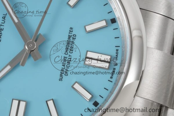 Oyster Perpetual 41mm 124300 KING 1:1 Best Edition 904L Steel Tiffany Blue Dial on SS Bracelet VR3230