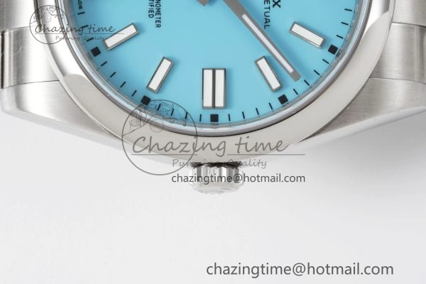 Oyster Perpetual 41mm 124300 KING 1:1 Best Edition 904L Steel Tiffany Blue Dial on SS Bracelet VR3230