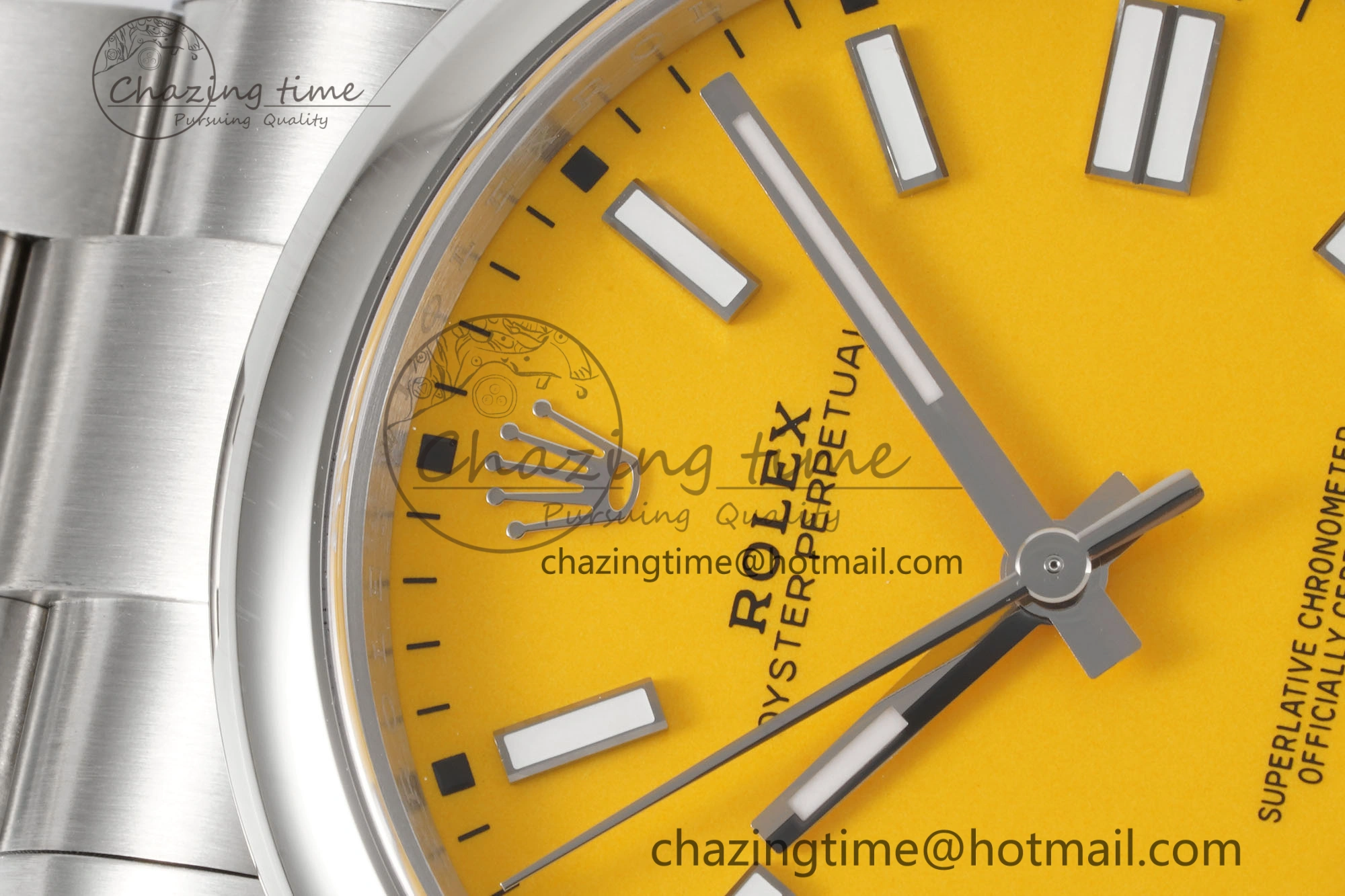 Oyster Perpetual 41mm 124300 KING 1:1 Best Edition 904L Steel Yellow Dial on SS Bracelet VR3230