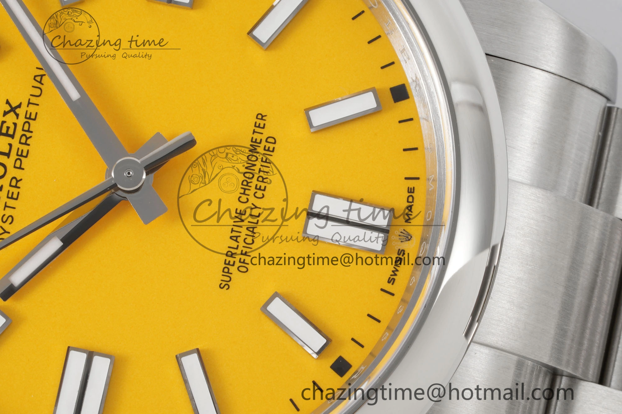 Oyster Perpetual 41mm 124300 KING 1:1 Best Edition 904L Steel Yellow Dial on SS Bracelet VR3230