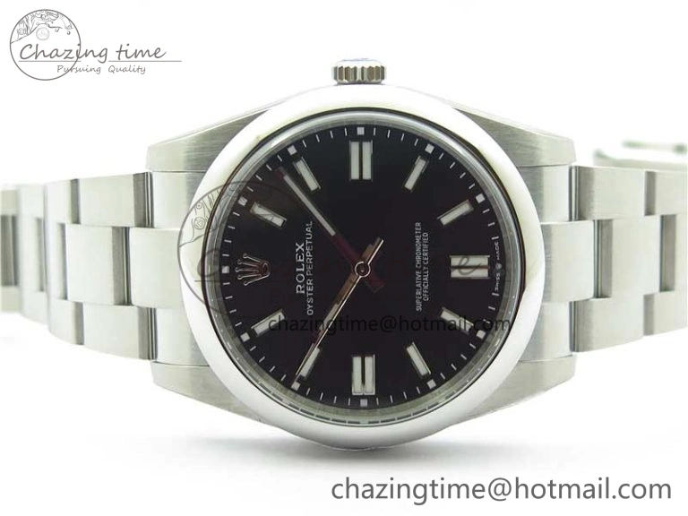 Oyster Perpetual 41mm 124300 ROF 1:1 Best Edition 904L Steel Black Dial on SS Bracelet A2824