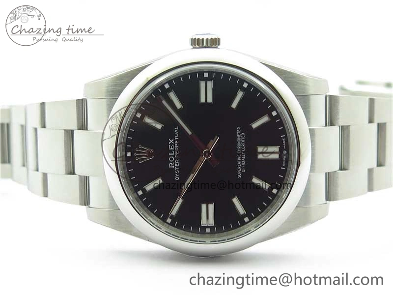 Oyster Perpetual 41mm 124300 ROF 1:1 Best Edition 904L Steel Black Dial on SS Bracelet A2824