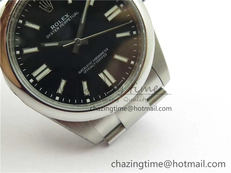 Oyster Perpetual 41mm 124300 ROF 1:1 Best Edition 904L Steel Black Dial on SS Bracelet A2824