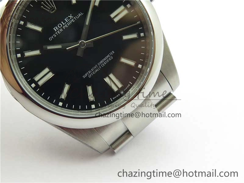 Oyster Perpetual 41mm 124300 ROF 1:1 Best Edition 904L Steel Black Dial on SS Bracelet A2824