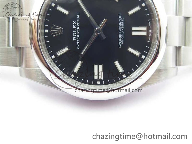 Oyster Perpetual 41mm 124300 ROF 1:1 Best Edition 904L Steel Black Dial on SS Bracelet A2824
