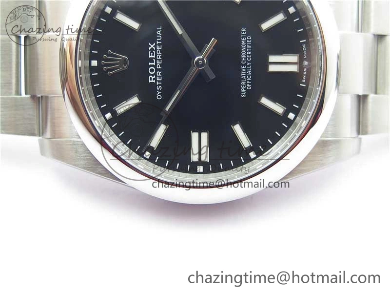 Oyster Perpetual 41mm 124300 ROF 1:1 Best Edition 904L Steel Black Dial on SS Bracelet A2824