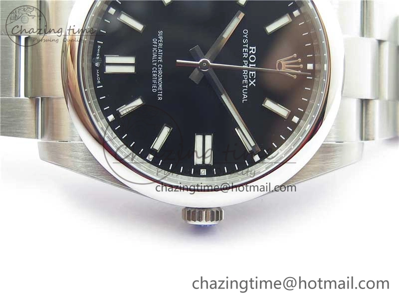 Oyster Perpetual 41mm 124300 ROF 1:1 Best Edition 904L Steel Black Dial on SS Bracelet A2824