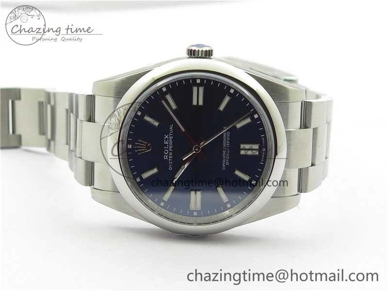 Oyster Perpetual 41mm 124300 ROF 1:1 Best Edition 904L Steel Dark Blue Dial on SS Bracelet A2824