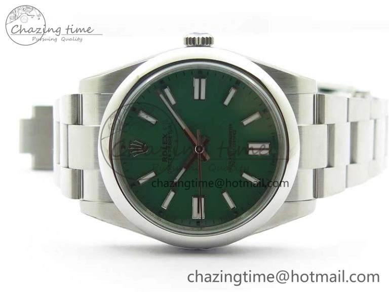 Oyster Perpetual 41mm 124300 ROF 1:1 Best Edition 904L Steel Green Dial on SS Bracelet A2824