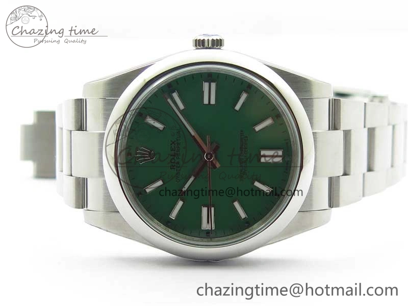 Oyster Perpetual 41mm 124300 ROF 1:1 Best Edition 904L Steel Green Dial on SS Bracelet A2824